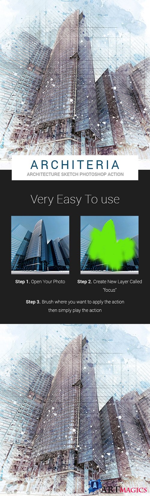 Architeria - Architecture Sketch Photoshop Action 21433278
