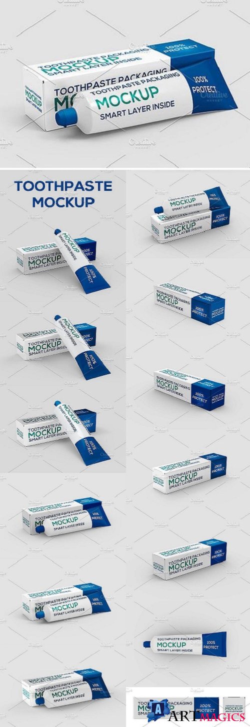 Toothpaste Packaging Mock-up 1617302