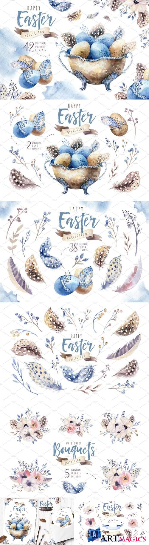 Watercolor Easter Collection - 2269008