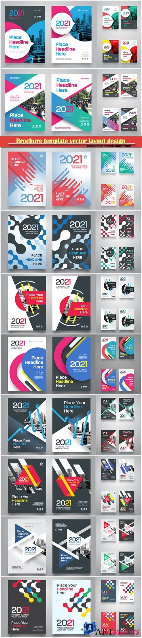 Brochure template vector layout design, corporate business annual report, magazine, flyer mockup # 145