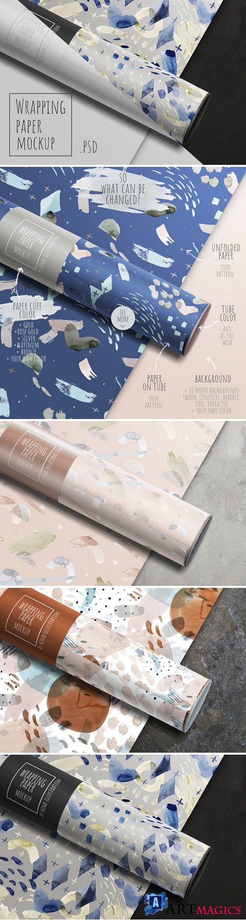 Wrapping paper mockup 2340406