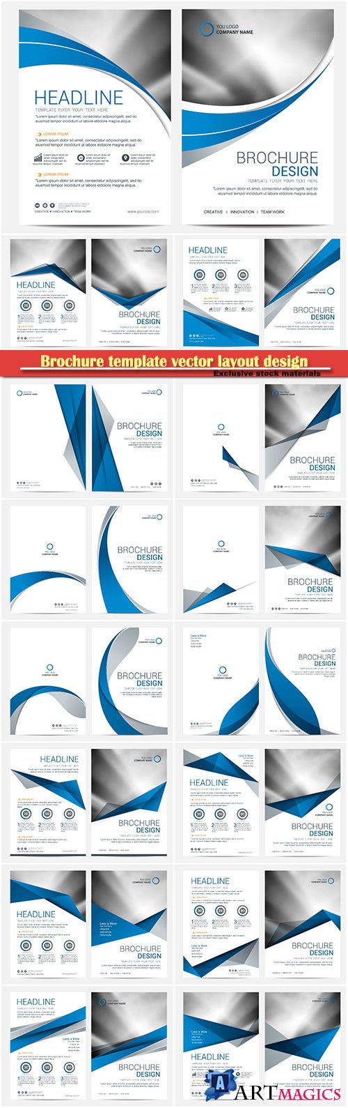 Brochure template vector layout design, corporate business annual report, magazine, flyer mockup # 152