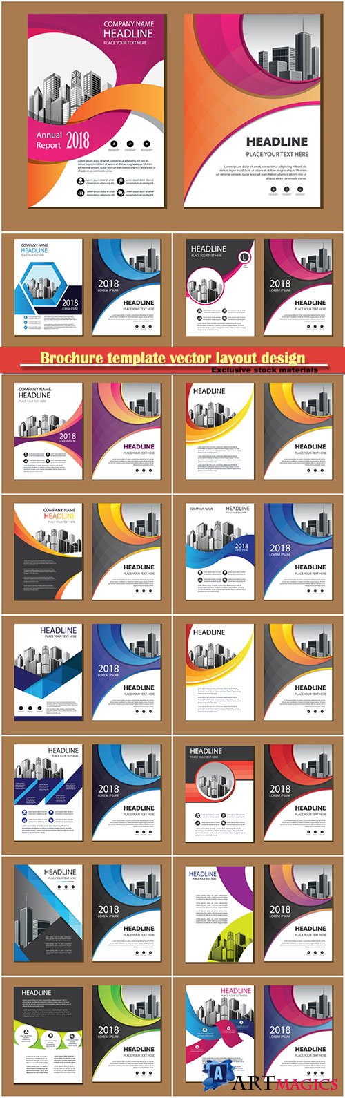 Brochure template vector layout design, corporate business annual report, magazine, flyer mockup # 149