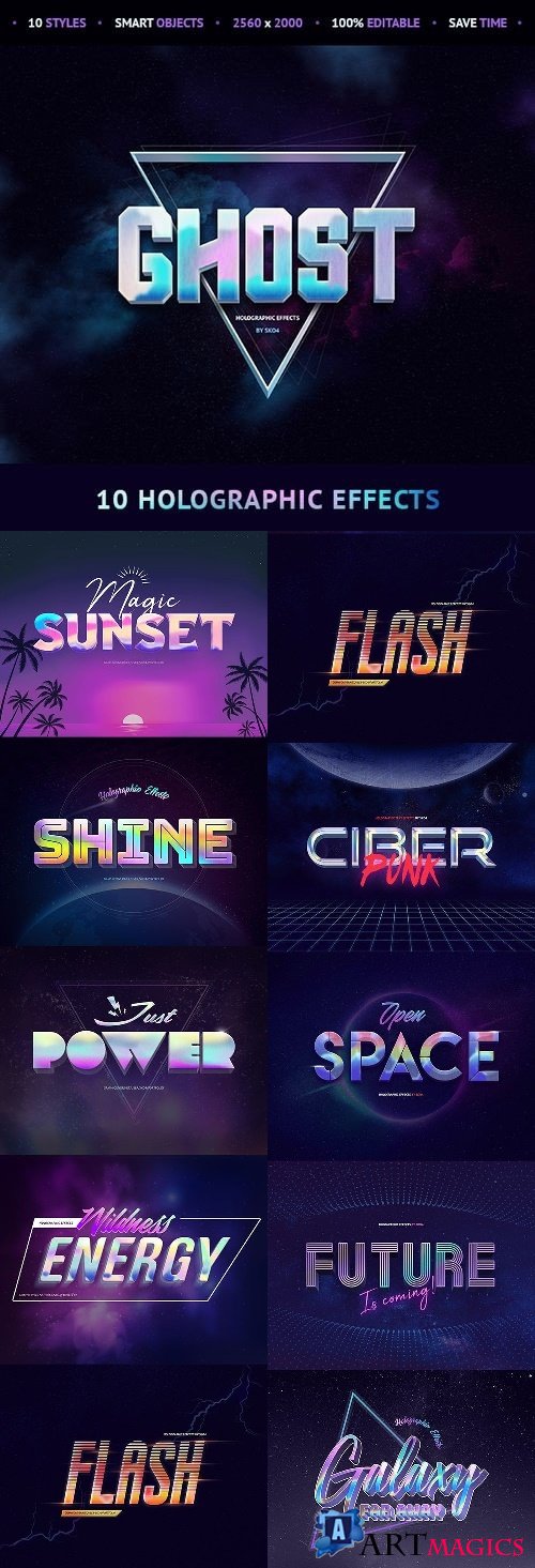 Holographic Effects - 10 PSD Mockups 21625296