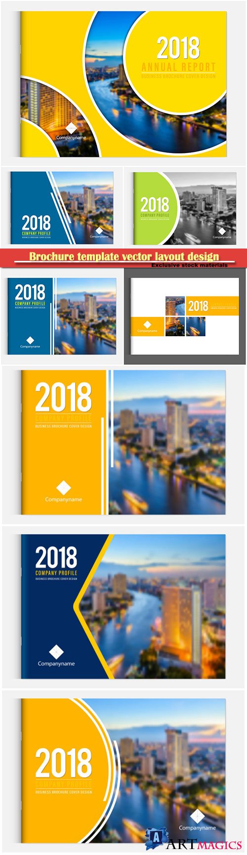 Brochure template vector layout design, corporate business annual report, magazine, flyer mockup # 158