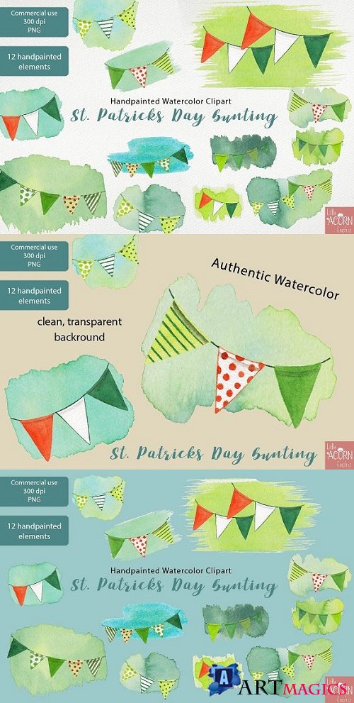 St Patricks Day Bunting clipart PNG - 2319790
