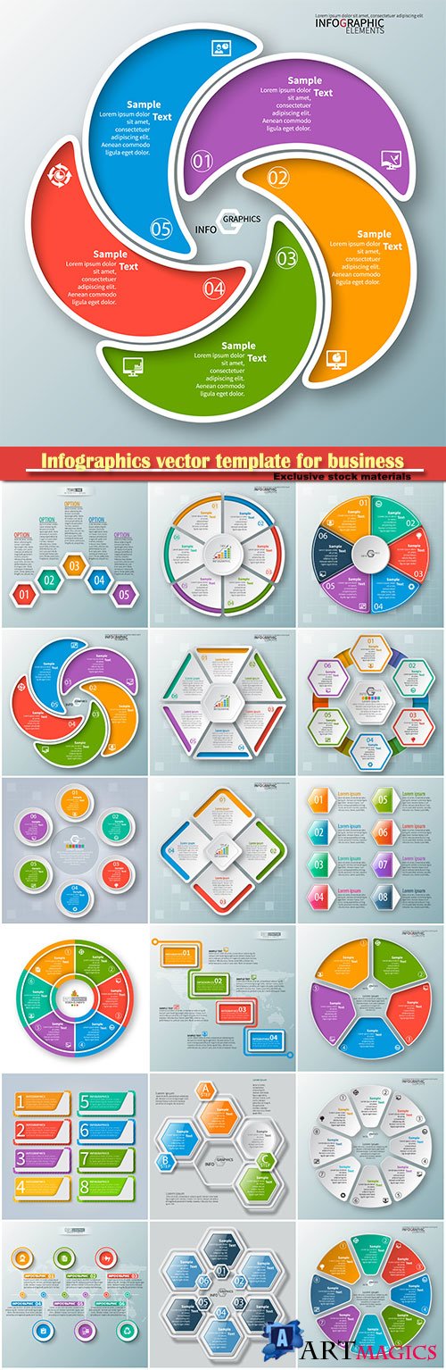Infographics vector template for business presentations or information banner # 45
