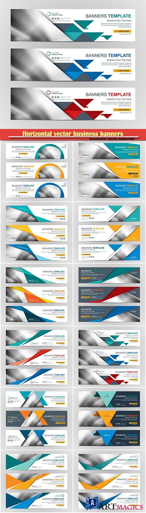 Horizontal vector business banners # 2
