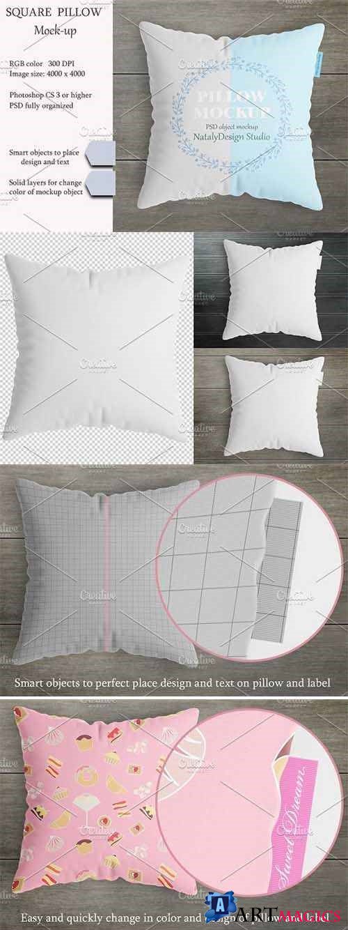 Square pillow mockup Product mockup 2340172