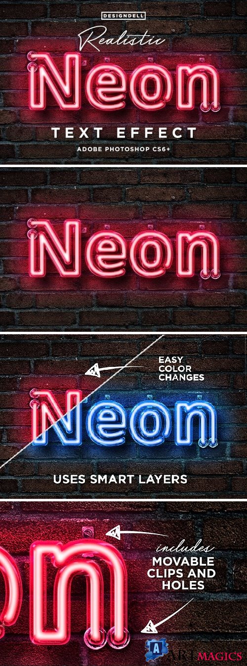 Realistic Neon Photoshop Effect - 2169989