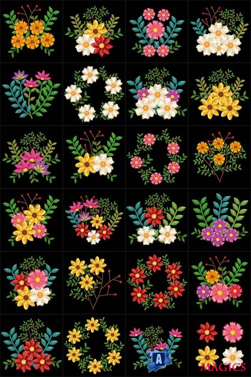   / Flowers in a vector
