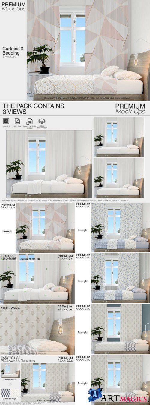 Curtains & Bedding Set 2396012