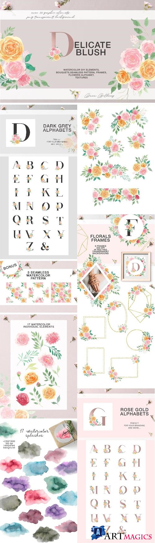 Delicate Blush - Spring Graphic set - 2453036