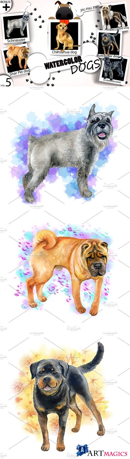 Watercolor Dogs - Collection 5 of 12 - 1717321