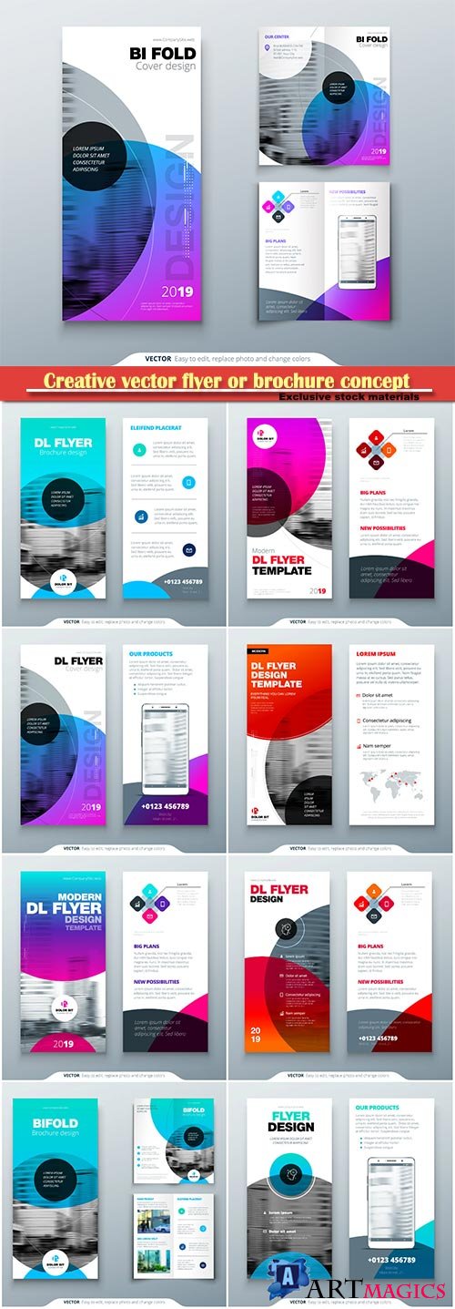 Creative vector flyer or brochure concept