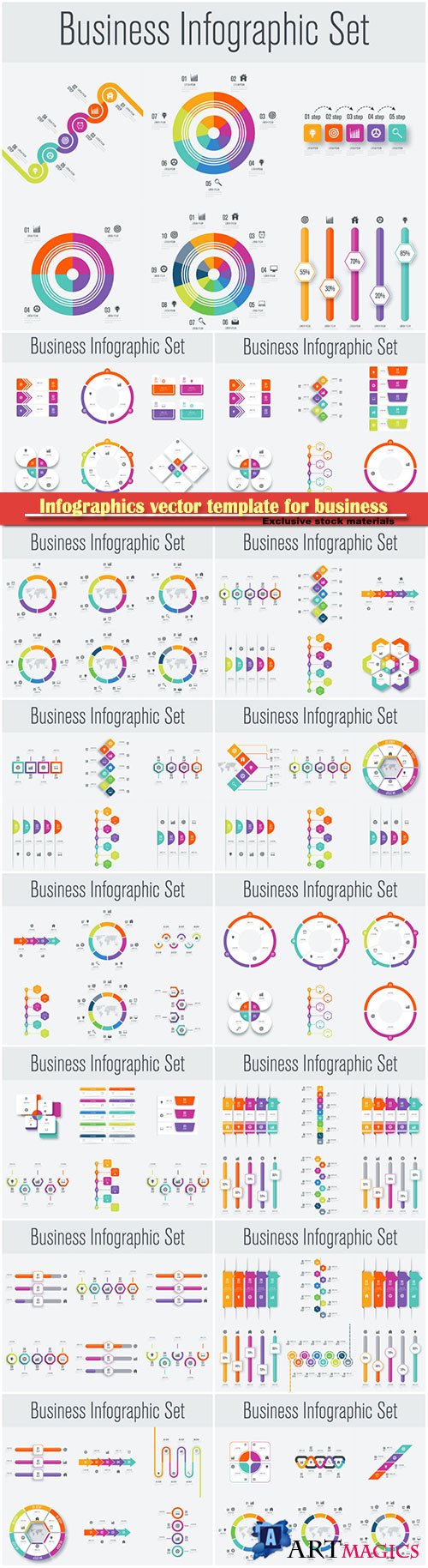 Infographics vector template for business presentations or information banner # 63