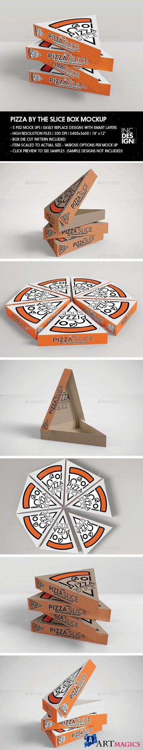 Packaging Mockup Pizza Slice Box 15098886