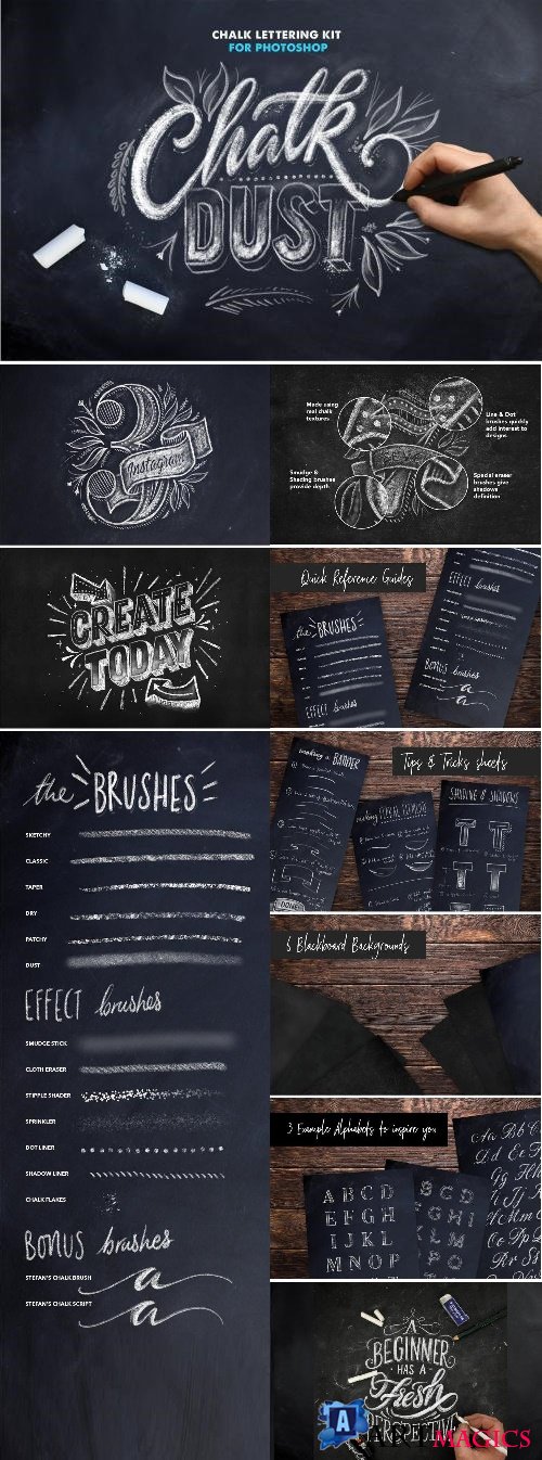 Chalk Dust - Photoshop Lettering Kit - 2425150