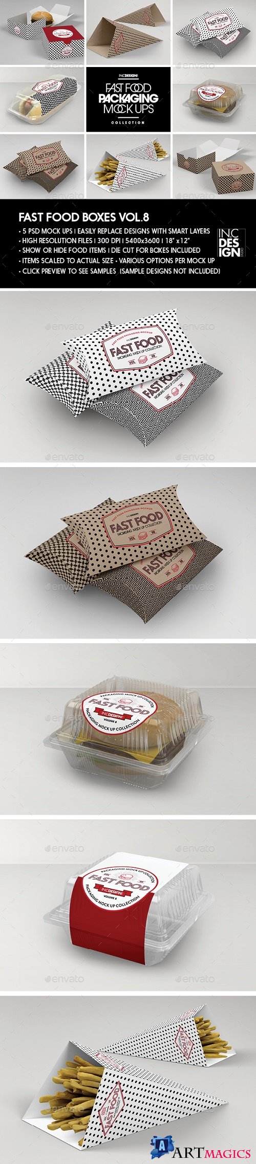 Fast Food Boxes Vol.8: Take Out Packaging Mock Ups - 19181969