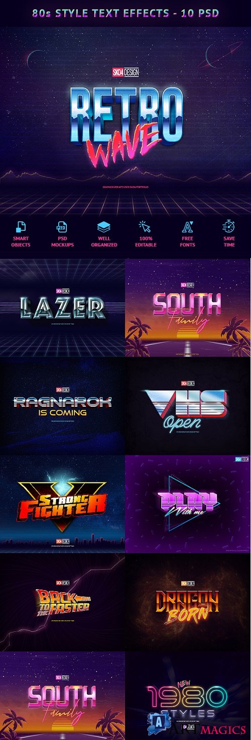 80s Text Effects - 10 PSD 21905525