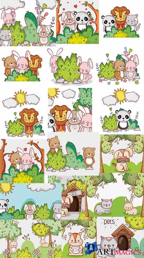    -  / Animals in the forest - Vector