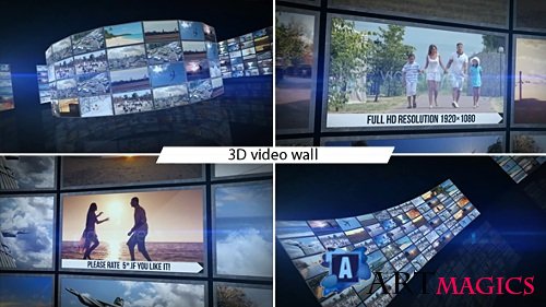 3D Video Wall - After Effects Template