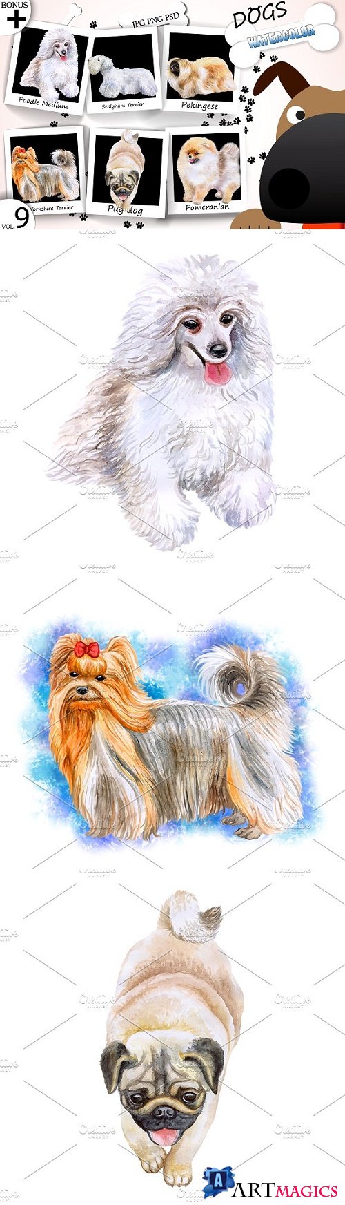 Watercolor Dogs - Collection 9 of 12 - 1749062
