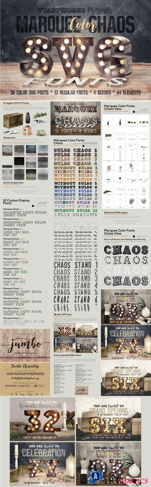 Marquee Chaos View - Color Fonts - 2491855