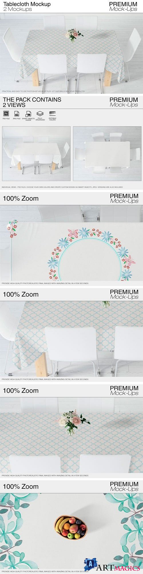 Tablecloth Mockup Set - 2423568