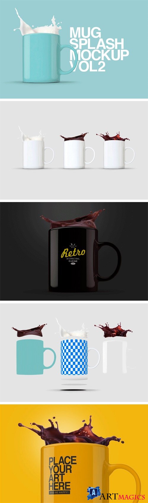 Mug Splash Mockups Vol.2 2393111