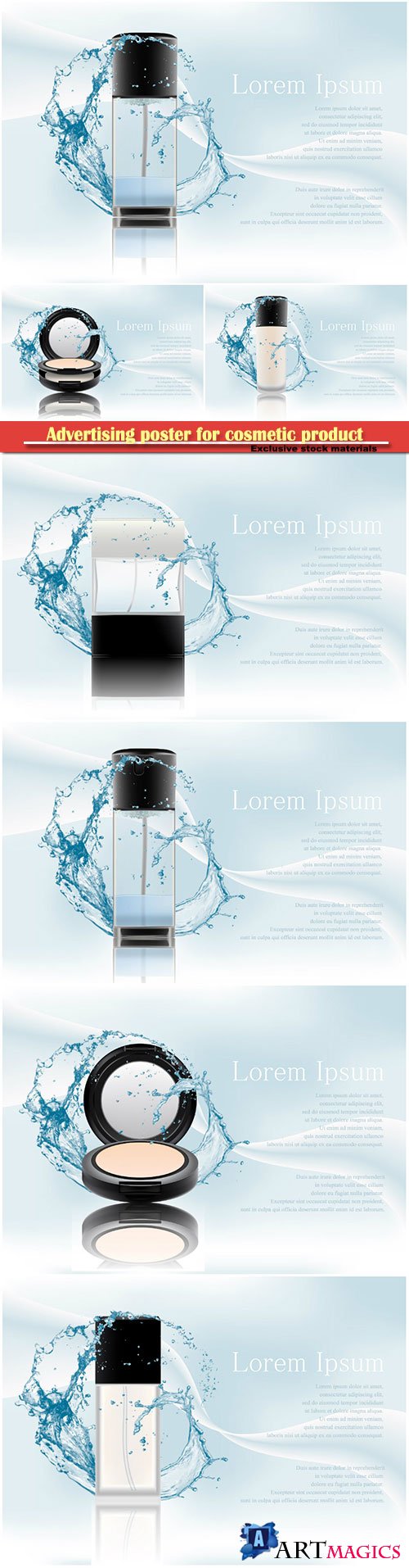 Advertising poster for cosmetic product, magazine, design of cosmetic package # 3
