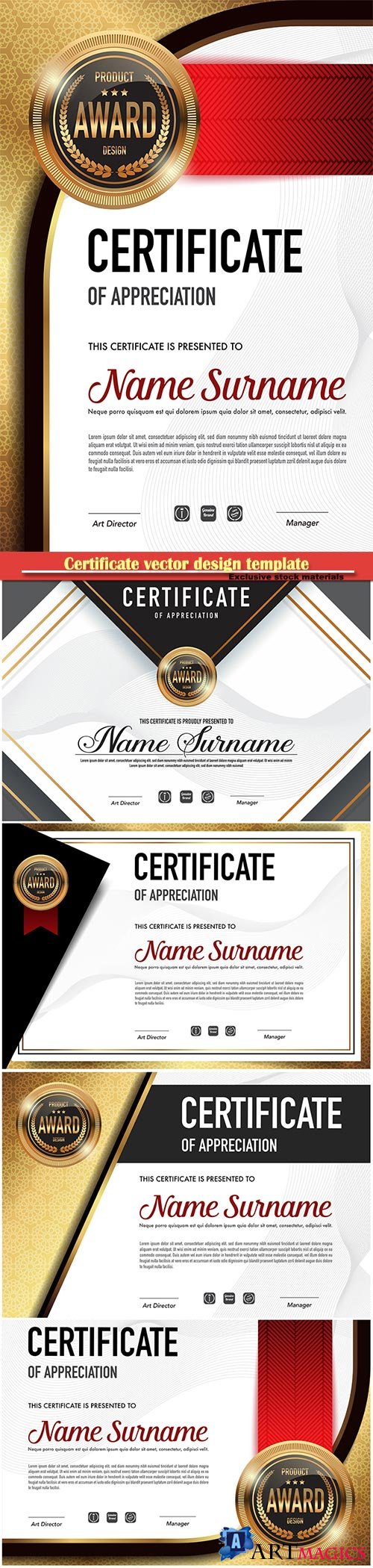 Certificate and vector diploma design template # 72