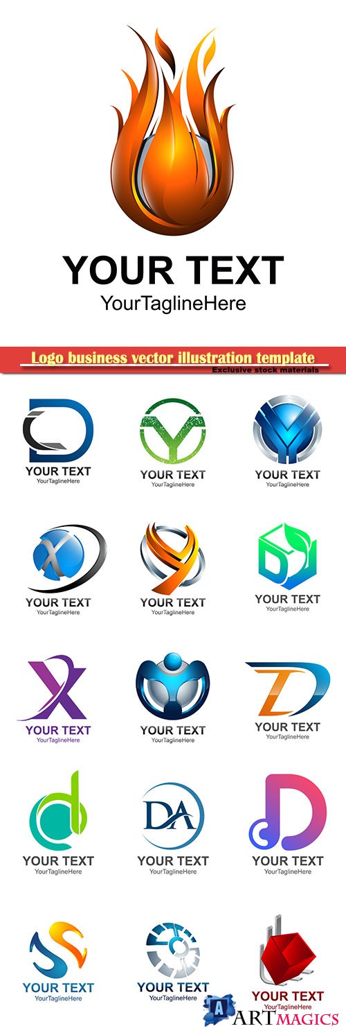 Logo business vector illustration template # 100