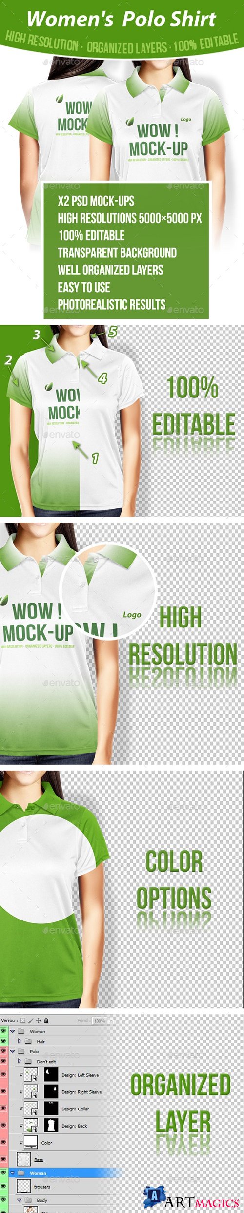 Women Polo Shirt Mock-up 22070050