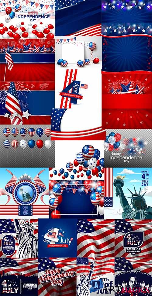 4 .   -   / 4th of July. American Day - Vector Graphics