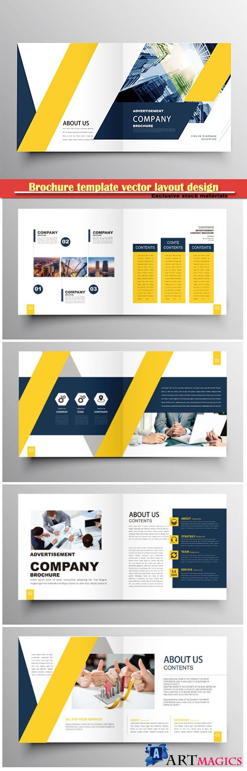 Brochure template vector layout design, corporate business annual report, magazine, flyer mockup # 177