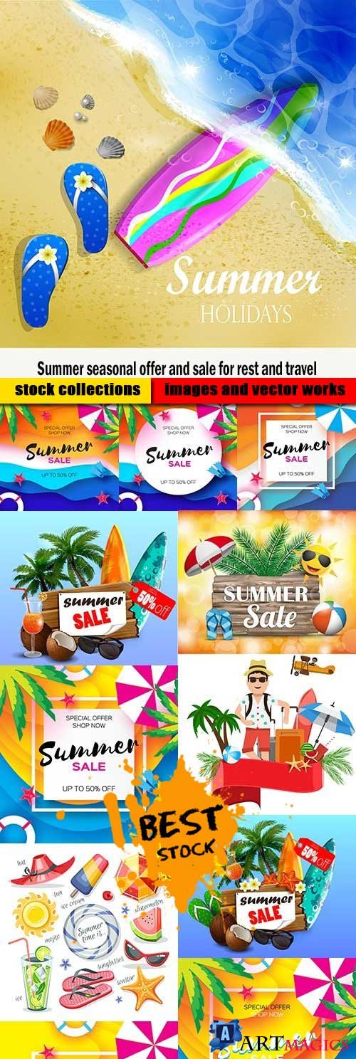 Summer seasonal offer and sale for rest and travel