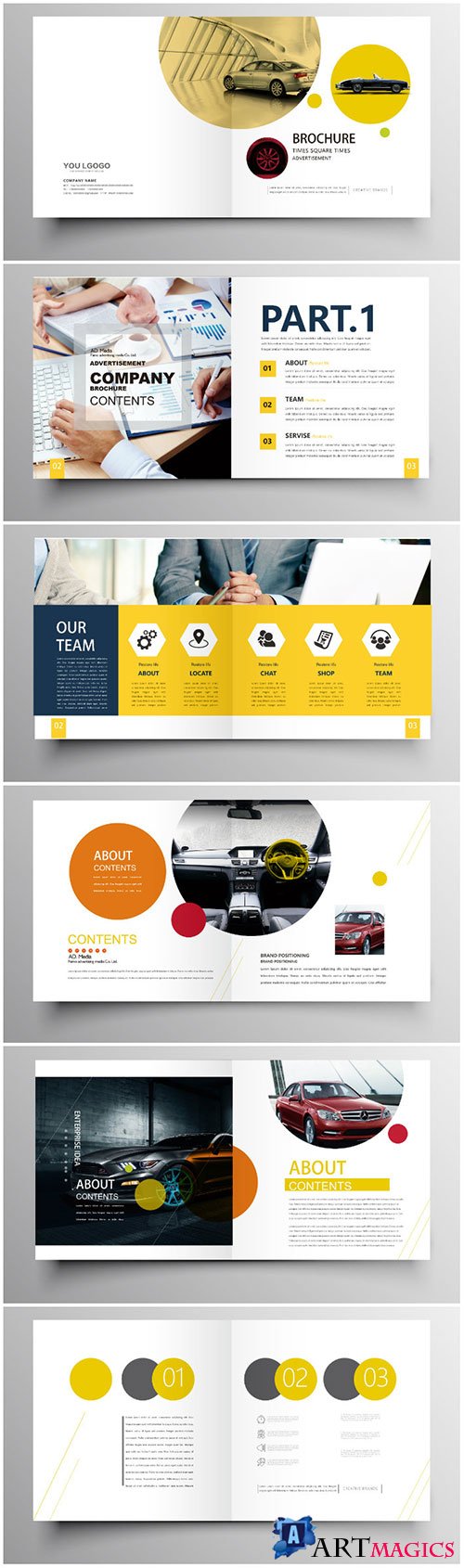 Brochure template vector layout design, corporate business annual report, magazine, flyer mockup # 188
