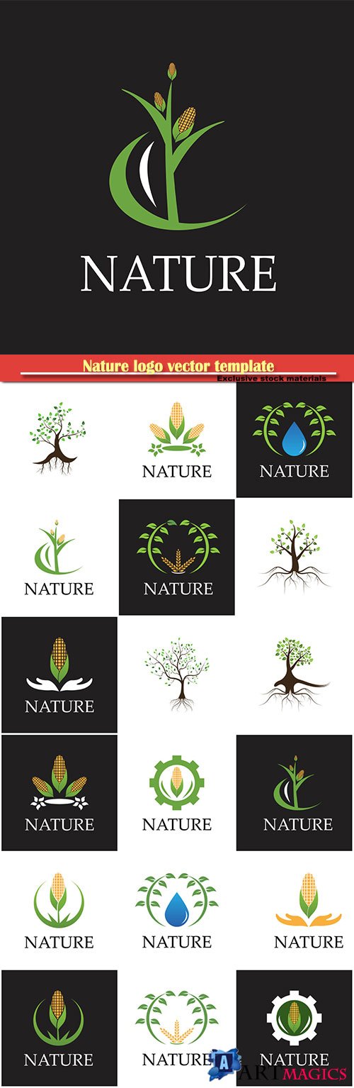 Nature logo vector template