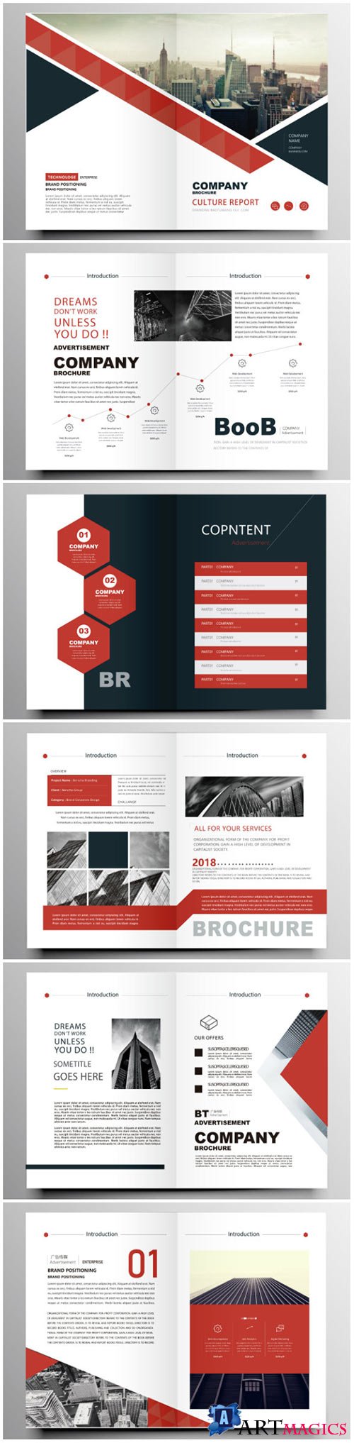 Brochure template vector layout design, corporate business annual report, magazine, flyer mockup # 199