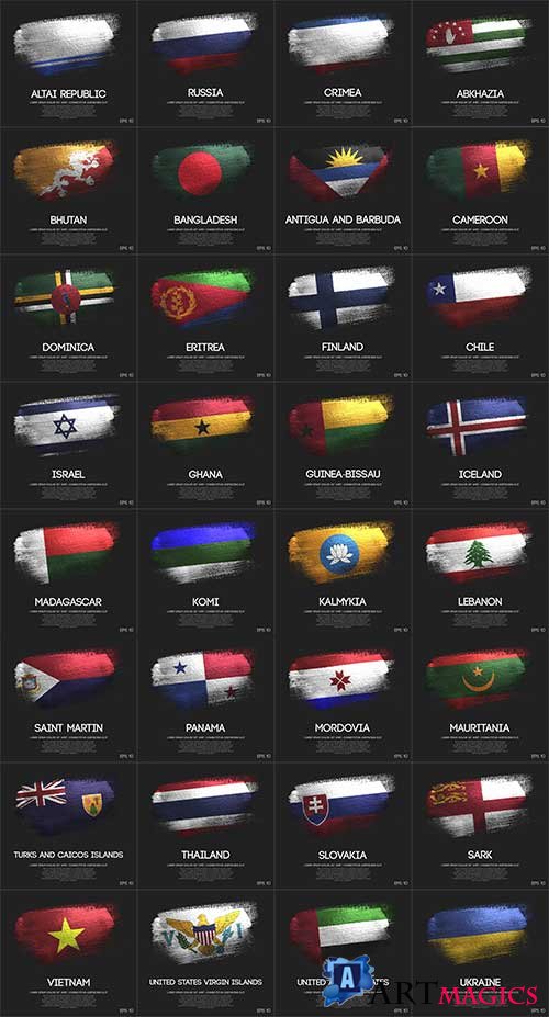    - 1 -   / World flags - 1 - Vector Graphics