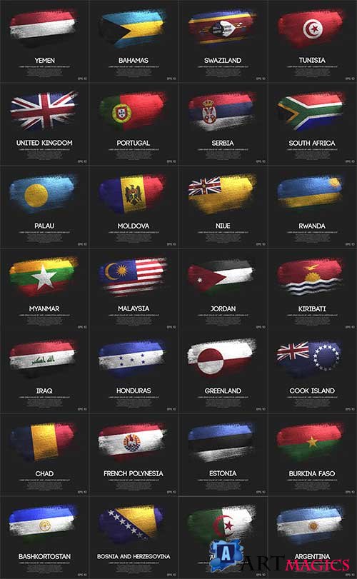    - 2 -   / World flags - 2 - Vector Graphics