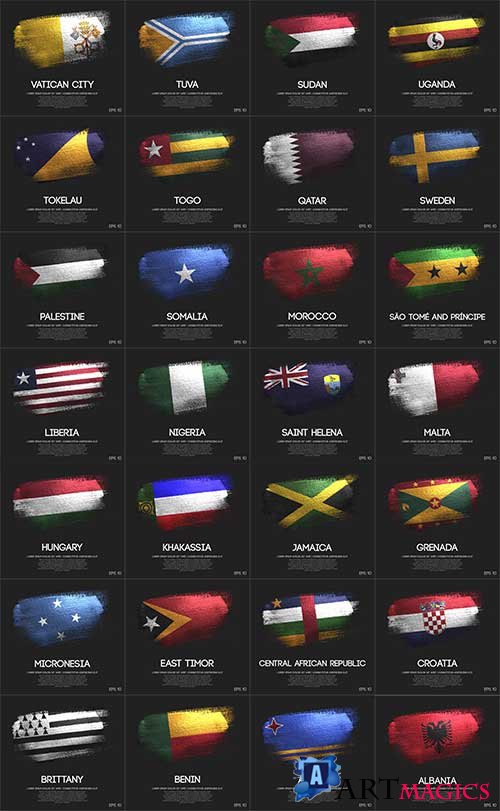    - 4 -   / World flags - 4 - Vector Graphics
