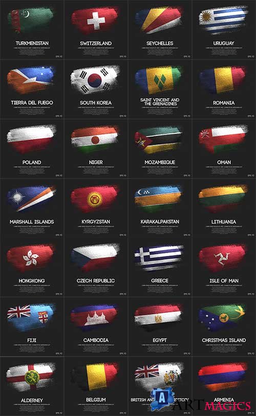    - 3 -   / World flags - 3 - Vector Graphics