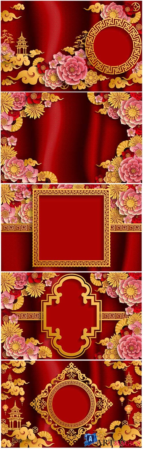 Chinese vector background, pig year