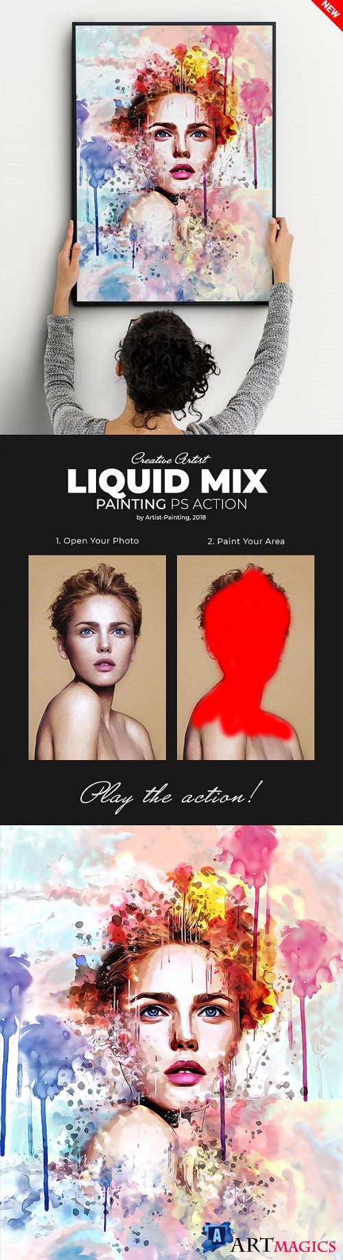 Liquid Mix Painting Photoshop Action 22353703