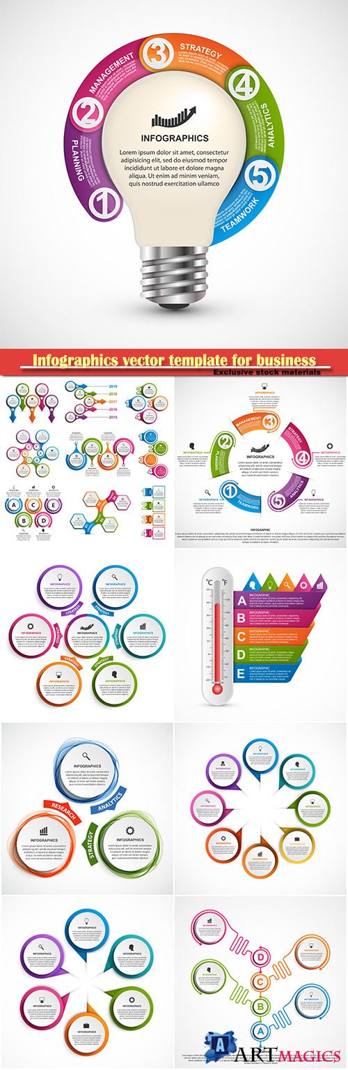 Infographics vector template for business presentations or information banner # 81