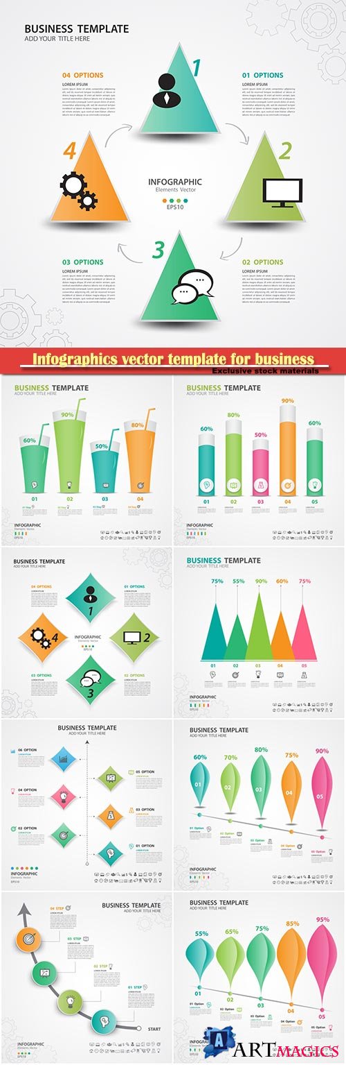 Infographics vector template for business presentations or information banner # 88