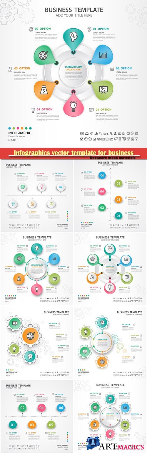 Infographics vector template for business presentations or information banner # 87