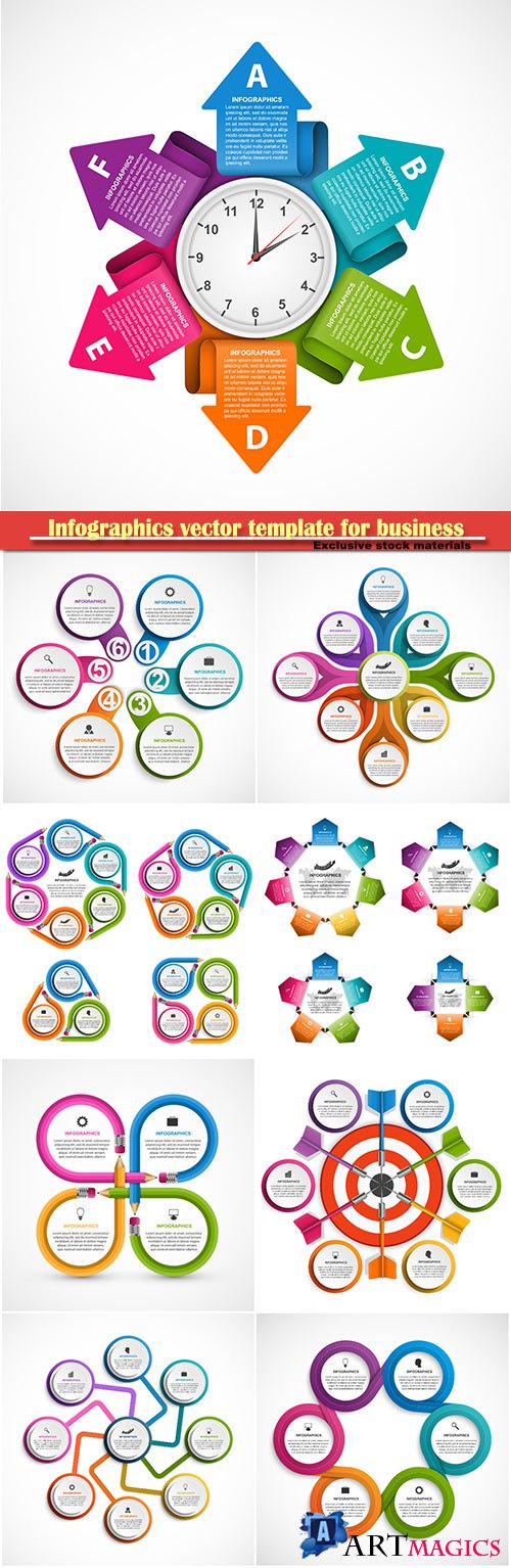 Infographics vector template for business presentations or information banner # 82